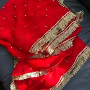 Indian Pakistani red dupatta